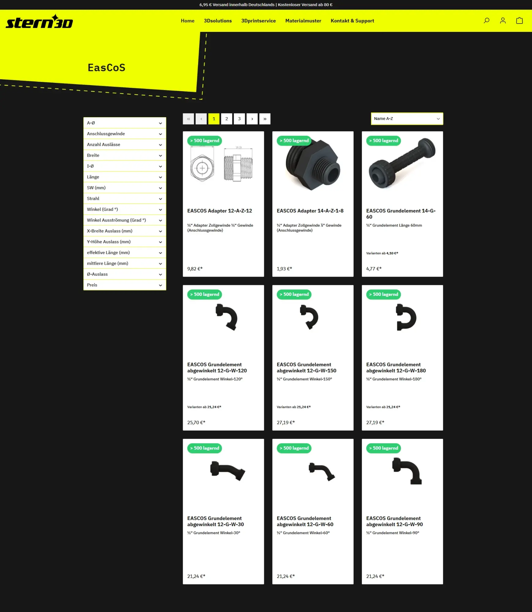 Stern 3D Shop Screenshot aus dem CCG-TKD Cables Produktfinder