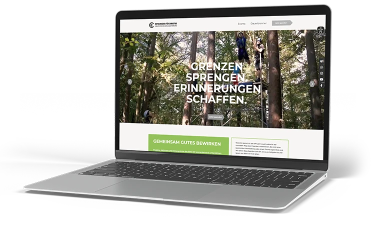 SWD-EC-Spendenshop Der SWD-EC-Spendenshop auf einem Laptop dargestellt